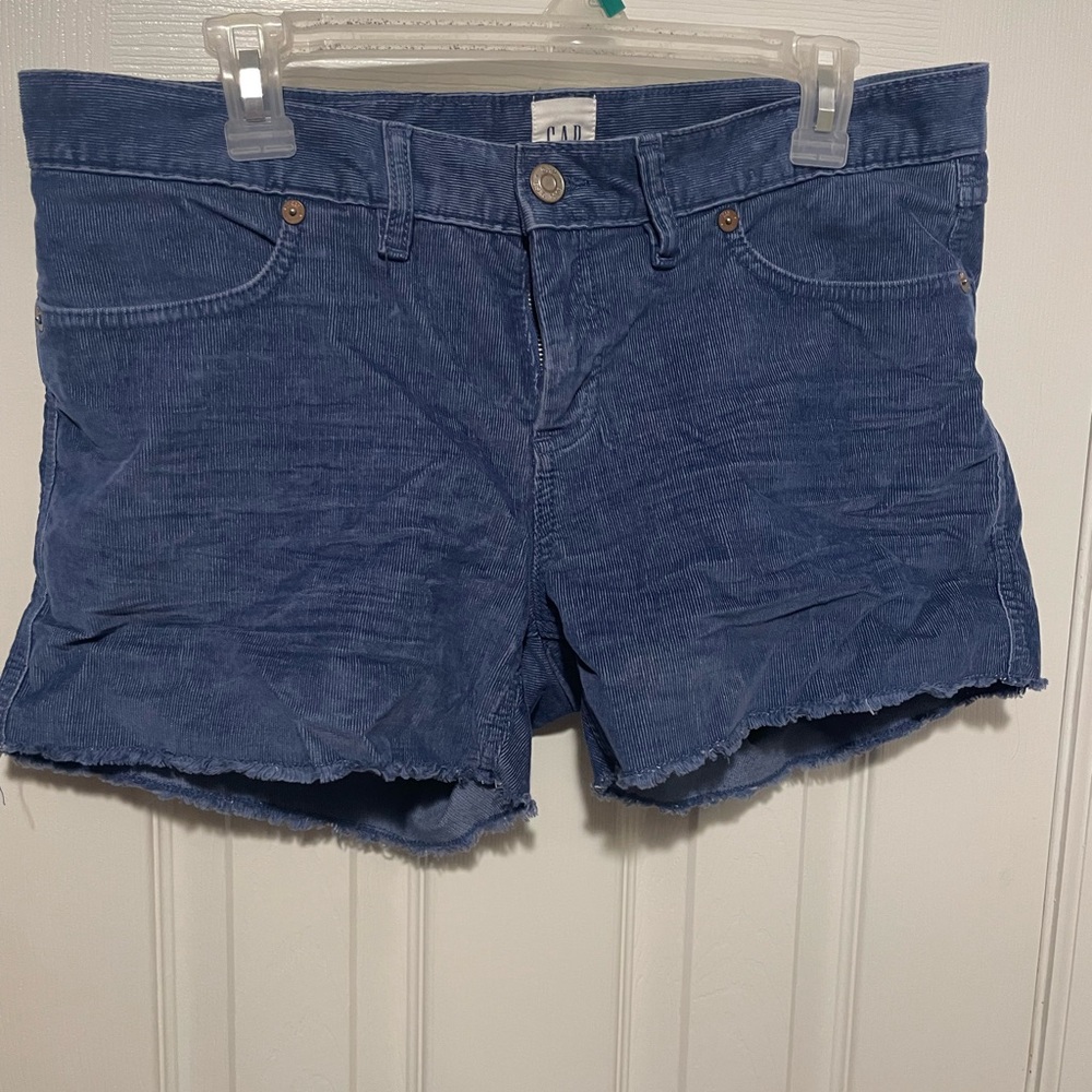 GAP Blue Jean Shorts with Frayed Hem Size 8 EUC.